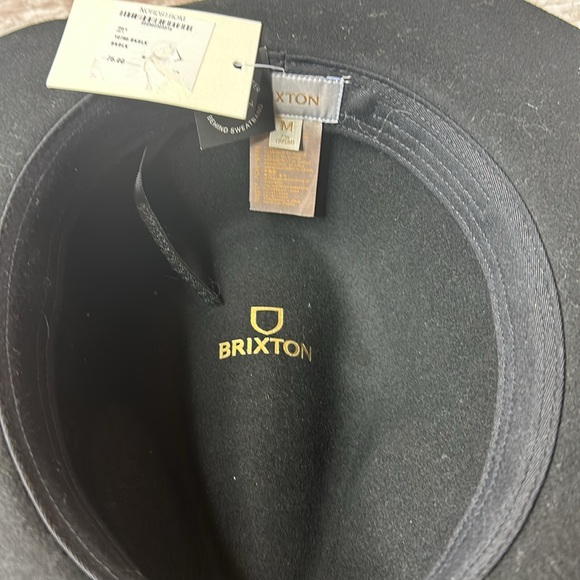 Brixton Piper Black Wool Floppy Brim Hat Size M NWT - Picture 10 of 14